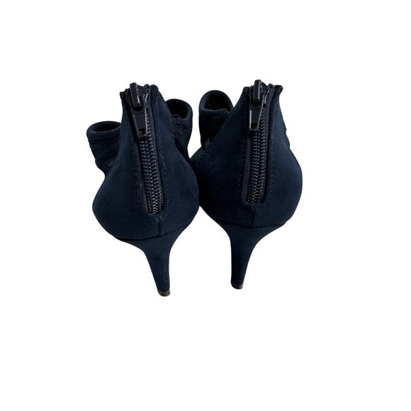 Style And Co. Womens Navy Blue Peep Toe Laser-Cut Heels Back Zipper Closure size - Picture 6 of 8